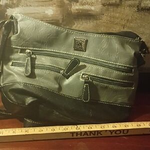 Stone Mountain Grey and Black Crossbody Bag